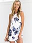 cheap Party Dresses-Women&#039;s Daily Mini Skater Dress - Floral Strap Summer Blue S M L XL