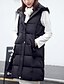 cheap Women&#039;s Puffer&amp;Parka-Women&#039;s Long Cotton Vest - Solid Colored Hooded / Winter