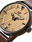 cheap Sport Watches-Men&#039;s Sport Watch Wrist Watch Quartz Genuine Leather Black / Brown 30 m Calendar / date / day Creative Cool Analog Charm Luxury Casual Fashion Elegant - Black Brown