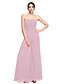 cheap Special Occasion Dresses-Jumpsuits Sheath / Column Open Back Dress Prom Floor Length Sleeveless Strapless Chiffon with Ruched Draping 2022