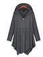 preiswerte Überbekleidung für Damen-Damen Herbst Jacke Standard Solide Alltag Baumwolle Schwarz Dunkelgray L XL XXL