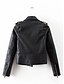 cheap Women&#039;s Leather &amp; Faux Leather Jackets-Women&#039;s Going out Street chic Leather Jacket - Solid Colored