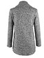 cheap Women&#039;s Coats &amp; Trench Coats-Women&#039;s Coat Going out Work Fall Winter Regular Coat Sophisticated Jacket Long Sleeve Solid Colored Gray