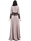 cheap Women&#039;s Dresses-Women&#039;s Party Daily Maxi Jalabiya Dress - Solid Colored Lace Spring Gray L XL XXL