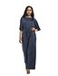 voordelige Dames jumpsuits &amp; rompers-Dames Grote maten Dagelijks Strakke ronde hals Zwart Paars Rood Jumpsuit Onesie, Effen Strik L XL XXL Katoen Halve mouw Lente Herfst