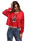 cheap Women&#039;s Hoodies &amp; Sweatshirts-Women&#039;s Daily Sports Holiday Going out Casual Street chic Sweatshirt Letter Round Neck Micro-elastic Polyester Sleeveless Spring Fall