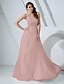 cheap Evening Dresses-A-Line Elegant Dress Prom Floor Length Sleeveless One Shoulder Organza with Pleats Crystals 2022 / Formal Evening