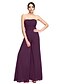 cheap Special Occasion Dresses-Jumpsuits Sheath / Column Open Back Dress Prom Floor Length Sleeveless Strapless Chiffon with Ruched Draping 2022