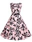 cheap Vintage Dresses-Women&#039;s Going out Casual / Daily Vintage Street chic Sheath Dress - Floral Dusty Rose Spring Blushing Pink L XL XXL
