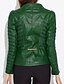 cheap Vest-Women&#039;s Faux Leather Jacket Daily Sophisticated Solid Colored PU Men&#039;s Suit Black / Green / Red - Square Neck / Long Sleeve / Plus Size