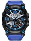 abordables Relojes deportivos-SMAEL Hombre Reloj Deportivo Reloj de Pulsera Reloj Digital camuflaje Resistente al Agua Analógico-Digital Negro Rojo Azul / Caucho / Dos año / Despertador / Luminoso / LED