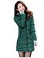 cheap Women&#039;s Puffer&amp;Parka-Women&#039;s Padded Parka Daily Casual Solid Colored Long Cotton Long Sleeve White / Black / Blue M / L / XL