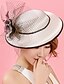 billige Festhatte-Dame Bøllehat Mikado Hat Traditionel / Vintage Chic &amp; Moderne - Ensfarvet Forår &amp; Vinter Vinter Beige