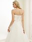 cheap Wedding Dresses-A-Line Sweetheart Court Train Lace Custom Wedding Dresses with Beading Sash / Ribbon by LAN TING BRIDE®