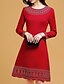 cheap Work Dresses-Women&#039;s Red Black Dress Street chic Spring Daily Going out A Line Sheath Striped Solid Colored S M / Cotton