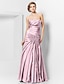 cheap Evening Dresses-Mermaid / Trumpet Elegant Dress Prom Formal Evening Floor Length Sleeveless Strapless Taffeta with Appliques 2024