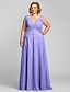 Χαμηλού Κόστους Βραδινά Φορέματα-Γραμμή Α Κομψό Φόρεμα Χοροεσπερίδα Μακρύ Αμάνικο Λαιμόκοψη V Σιφόν V Πίσω με Πιασίματα Χάντρες 2022 / Επίσημο Βραδινό