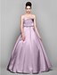 preiswerte Ballkleid-Ballkleid Elegant Kleid Quinceanera Abiball Boden-Länge Ärmellos Trägerlos Satin mit Schleife(n)