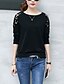 Недорогие Женские футболки-Women&#039;s Going out Simple / Street chic Batwing Sleeve T-shirt - Solid Colored Cut Out