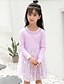 preiswerte Kleider-Mädchen&#039; Langarm Einfarbig 3D-gedruckte Grafik Kleider Gerüscht Baumwolle Polyester Kleid Frühling Herbst
