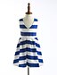 preiswerte Mode für Mädchen-Mädchen&#039; Ärmellos Gestreift 3D-gedruckte Grafik Kleider Streifen Baumwolle Kleid Sommer