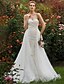 cheap Wedding Dresses-Hall Wedding Dresses Mermaid / Trumpet Sweetheart Strapless Court Train Lace Bridal Gowns With Beading Appliques 2023