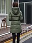 ieftine Geci și jachete cu puf pentru femei-Pentru femei Zilnic Ieșire Căptușit Mărime Plus Size Jacquard Mată Lung Bumbac Poliester Alb / Negru / Roșu-aprins M / L / XL