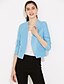 cheap Women&#039;s Blazer&amp;Suits-Women&#039;s Blazer Solid Colored 3/4 Length Sleeve Coat Fall Spring Daily Short Jacket Yellow / V Neck / Work / Cotton