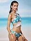 cheap Women&#039;s Swimwear &amp; Bikinis-Women&#039;s Tassel Floral Sports Bikini Swimsuit Print Halter Neck Swimwear Bathing Suits White Black Red Green