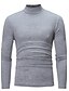 cheap Men&#039;s Tees &amp; Tank Tops-Men&#039;s T shirt Tee Shirt Graphic Solid Colored Turtleneck Plus Size Daily Weekend Long Sleeve Slim Tops Cotton Basic Muscle White Black Blue / Fall
