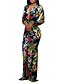 cheap Print Dresses-Women&#039;s Bodycon Maxi long Dress Green Long Sleeve Floral Print Fall Spring Deep V Hot Boho Party Slim Floral S M L XL XXL 3XL / Plus Size / Plus Size / Sexy