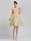 cheap Special Occasion Dresses-A-Line Sweetheart Neckline Knee Length Tulle Dress with Beading / Criss Cross by TS Couture®