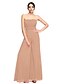 cheap Special Occasion Dresses-Jumpsuits Sheath / Column Open Back Dress Prom Floor Length Sleeveless Strapless Chiffon with Ruched Draping 2022