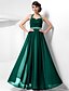 billige Kjoler for Spesielle Anledninger-Sheath / Column Open Back Dress Prom Floor Length Sleeveless Halter Neck Chiffon with Criss Cross Beading 2022