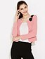 cheap Women&#039;s Outerwear-Women&#039;s Dailywear Work Spring / Fall Regular Blazer, Solid Colored Round Neck Long Sleeve Others Black / Red / Pink XL / XXL / XXXL