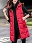 cheap Women&#039;s Puffer&amp;Parka-Women&#039;s Long Cotton Vest - Solid Colored Hooded / Winter