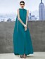 cheap Special Occasion Dresses-Sheath / Column Celebrity Style Dress Prom Formal Evening Ankle Length Sleeveless Bateau Neck Chiffon with Pleats 2023