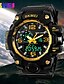 cheap Sport Watches-Men&#039;s Sport Watch Skeleton Watch Military Watch Quartz Digital Charm Water Resistant / Waterproof Alarm Calendar / date / day Analog - Digital Black Red Blue / Silicone / Two Years