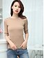 cheap Women&#039;s Sweaters-Women&#039;s Beach Solid Colored Half Sleeve Regular Pullover, Round Neck Summer White / Black / Camel S / M / L