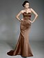 cheap Special Occasion Dresses-Mermaid / Trumpet Strapless Sweep / Brush Train Satin Open Back / Celebrity Style Formal Evening Dress with Beading by TS Couture®