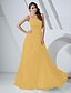 Χαμηλού Κόστους Βραδινά Φορέματα-Γραμμή Α Κομψό Φόρεμα Χοροεσπερίδα Μακρύ Αμάνικο Ένας Ώμος Οργάντζα με Πλισέ Κρυστάλλινη λεπτομέρεια 2022 / Επίσημο Βραδινό