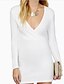 cheap Women&#039;s Dresses-Women&#039;s Club Butterfly Sleeves Bodycon Dress - Solid Colored Lace V Neck Summer Silk White Black Gray