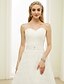 cheap Wedding Dresses-A-Line Sweetheart Court Train Lace Custom Wedding Dresses with Beading Sash / Ribbon by LAN TING BRIDE®