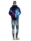 cheap Men&#039;s Hoodies &amp; Sweatshirts-Men&#039;s Hoodie 3D Print Hooded Active Long Sleeve Loose Rainbow M L XXL / Spring / Fall