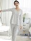 cheap Pajamas &amp; Loungewear-Women&#039;s Pajamas Medium Cotton Blue Blushing Pink Gray Purple Fuchsia