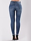 cheap Women&#039;s Pants-Women&#039;s Street chic Skinny Skinny / Jeans Pants - Embroidered Ripped Blue XL