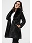 cheap Women&#039;s Furs &amp; Leathers-Going out Long Solid Color Long Sleeve Faux Fur Patchwork Black