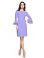 tanie Sukienki na specjalne okazje-Ołówkowa / Kolumnowa Zaokrąglony Do kolan Rozciągliwy szyfon Sukienka z Plisy przez TS Couture®