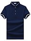 preiswerte Polo-Shirts für Herren-Herrn Übergrössen Solide Polo - Baumwolle Freizeit Alltag Weiß / Marineblau / Grau / Sommer / Kurzarm