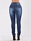 preiswerte Damenhosen-Damen Street Schick Alltag Skinny Jeans Hose - Solide Ripped Königsblau S M L / Sexy
